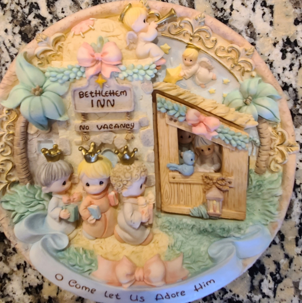 Precious moments nativity plate